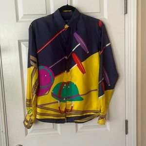 Ralph Lauren Collection Women’s Silk Blouse and matching bikini bottom.